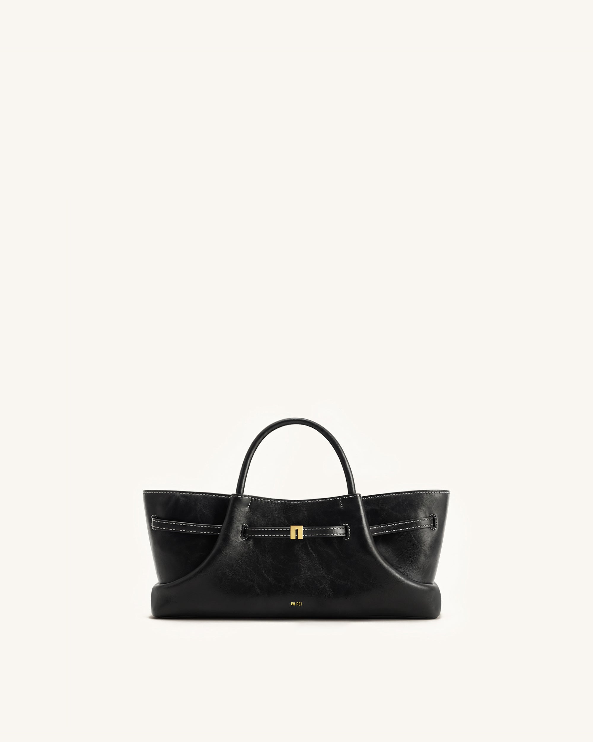 Maeve Dachshund Metal Charm Tote Bag - Black