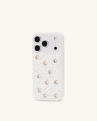 Pearl Embellished Phone Case - White