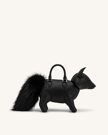 Kai Fox Shaped Top Handle Bag - Black