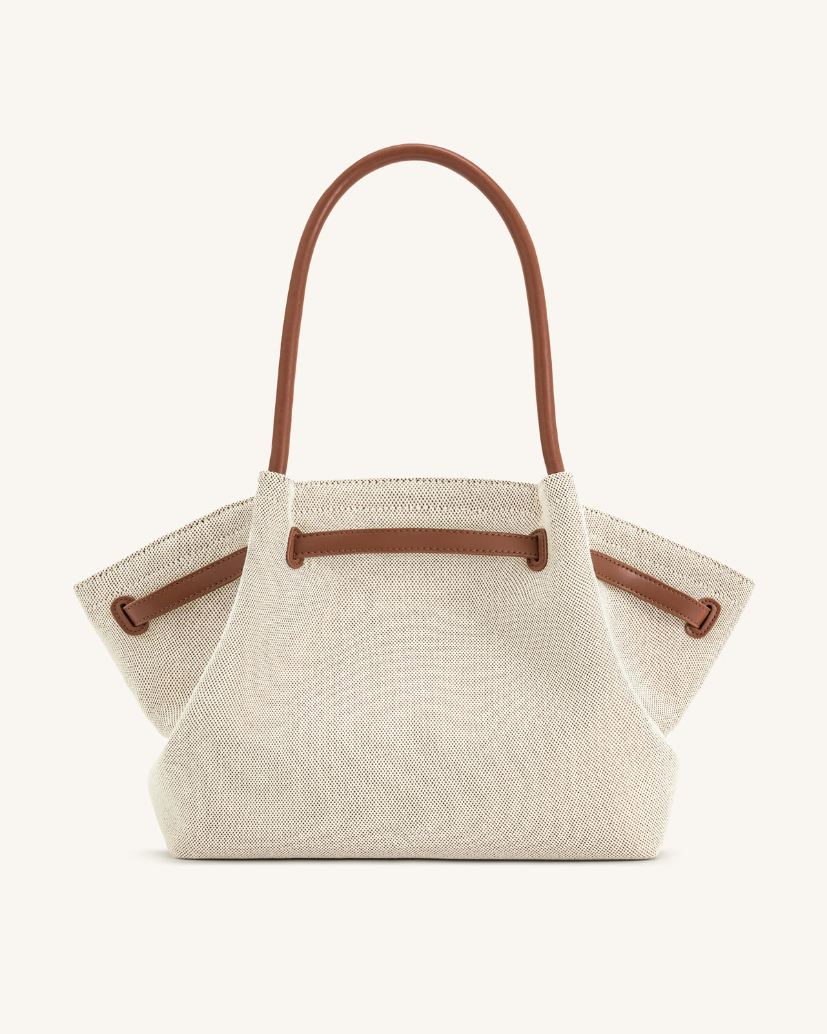 Hana Large Tote Bag - Brown Canvas
