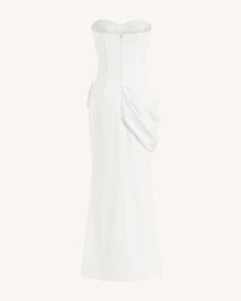 Orchid Embellished Corset Maxi Dress - White