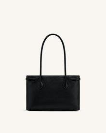 Camille Buckle Strap Tote Bag - Black