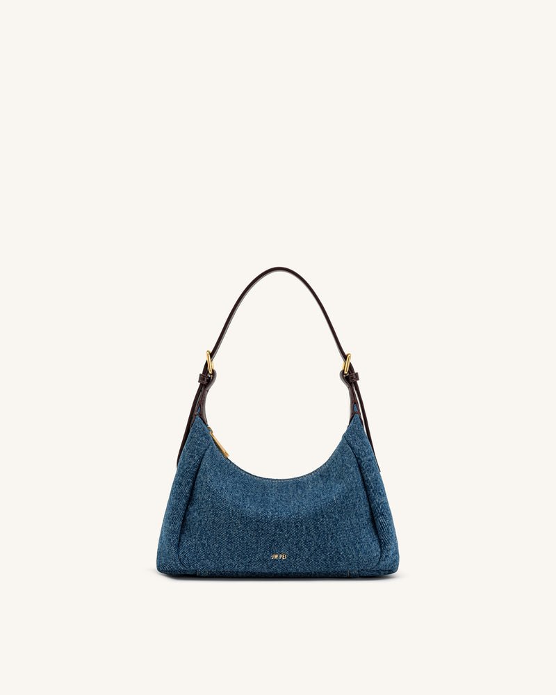 Velora Denim Shoulder Bag - Blue Denim