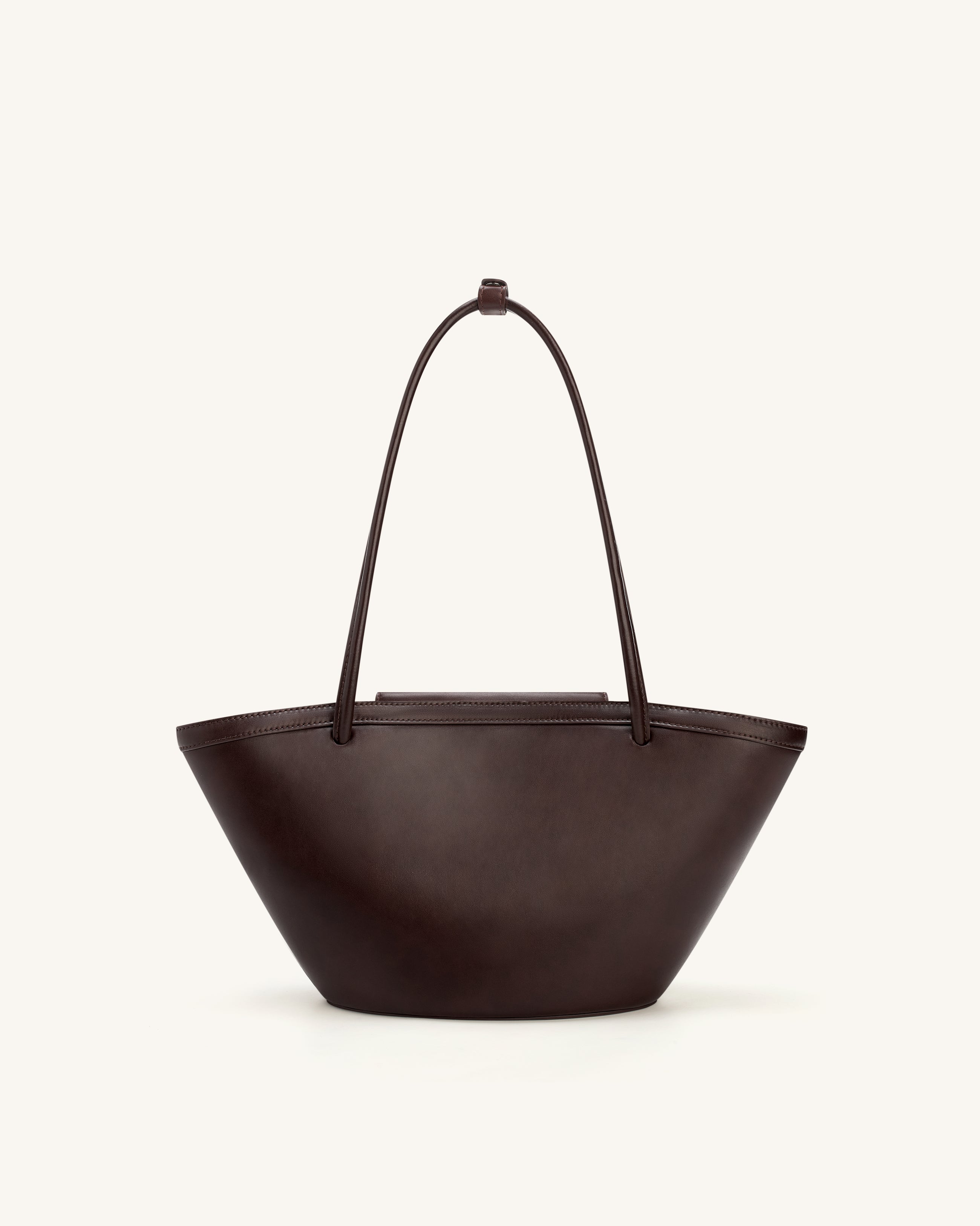 Corinne Pocket Tote Bag - Dark Brown