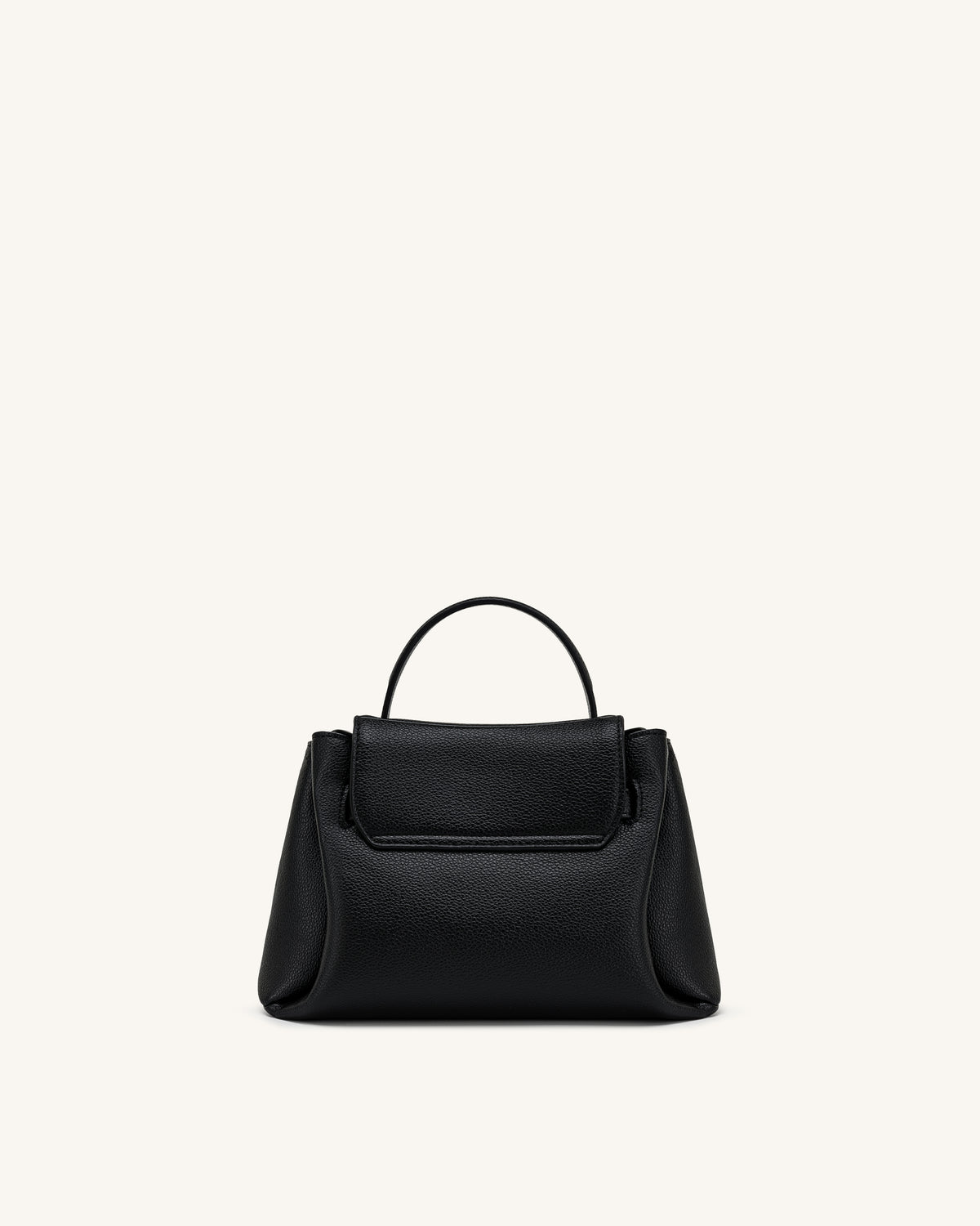 Rhea Small Pebbled Double Buckle Shoulder Bag - Black