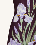 Floral Printed Mini Dress - Purple