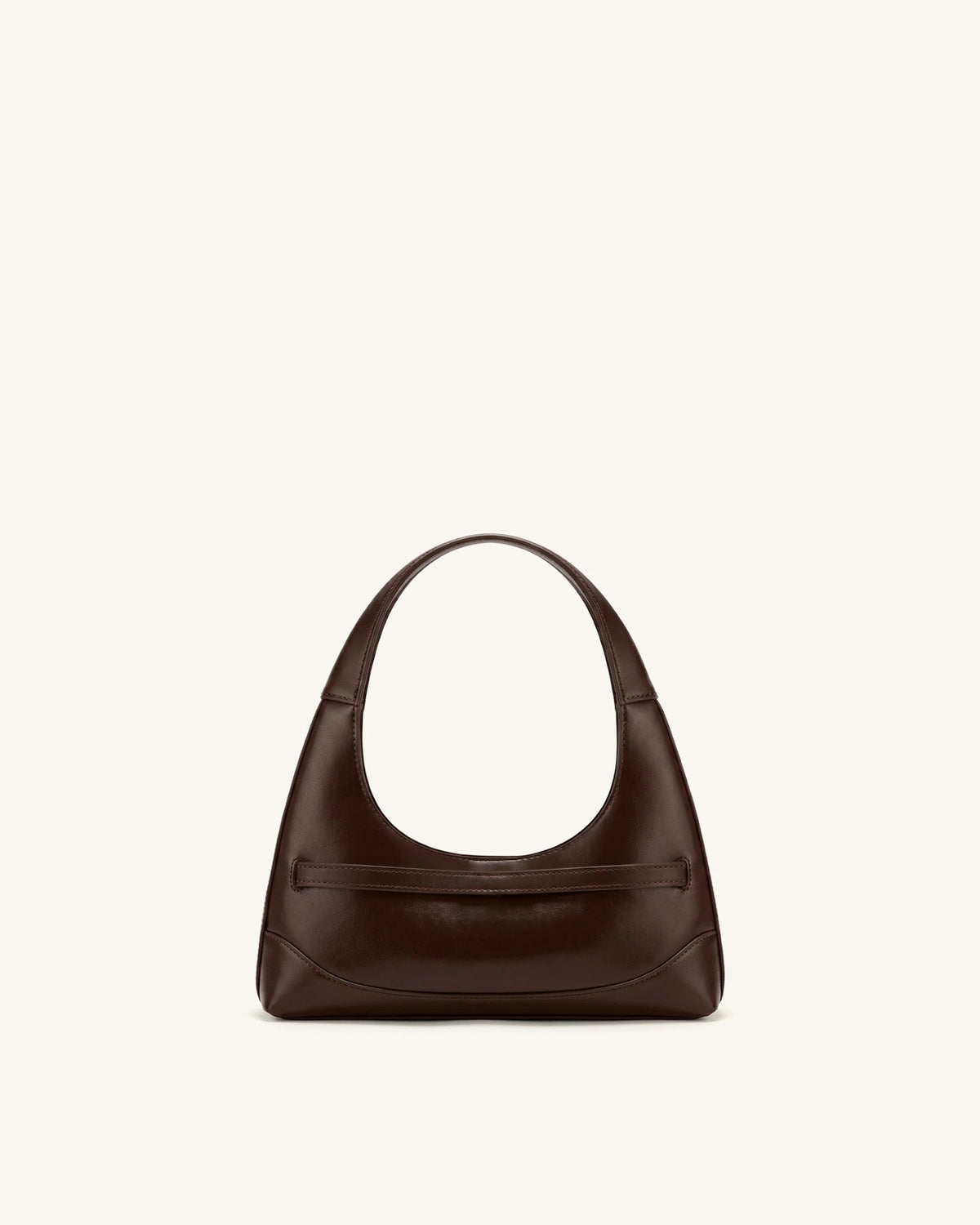 Noelle Belted Shoulder Bag - Dark Brown