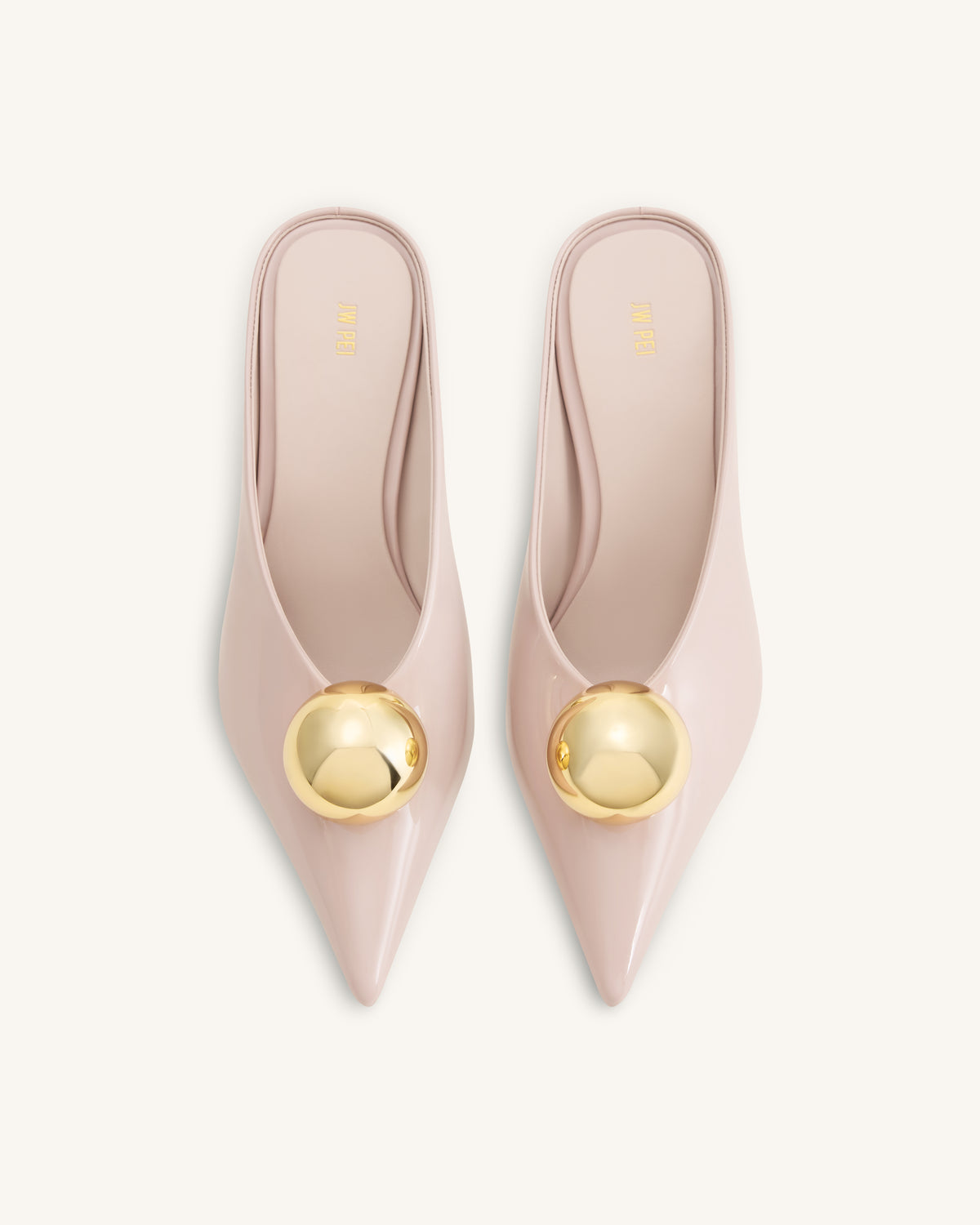 Sofia Angled Vamp Heel Mules - Dusty Pink