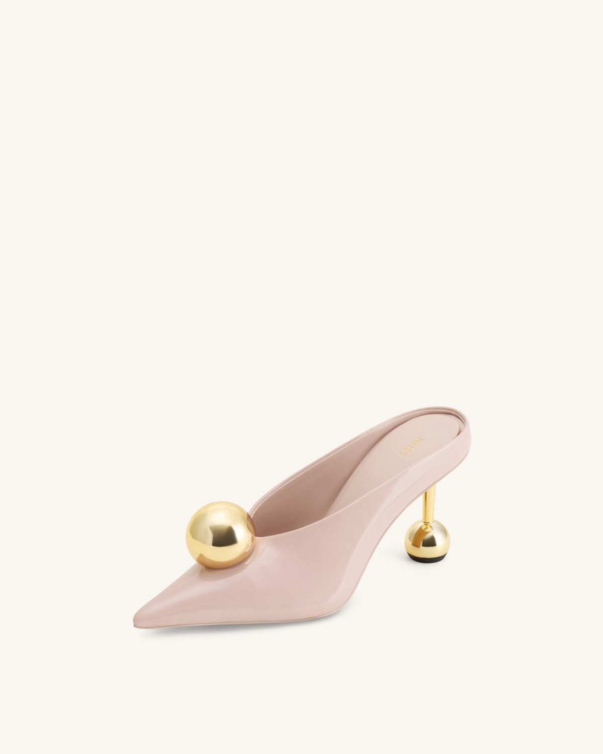 Sofia Angled Vamp Heel Mules - Dusty Pink
