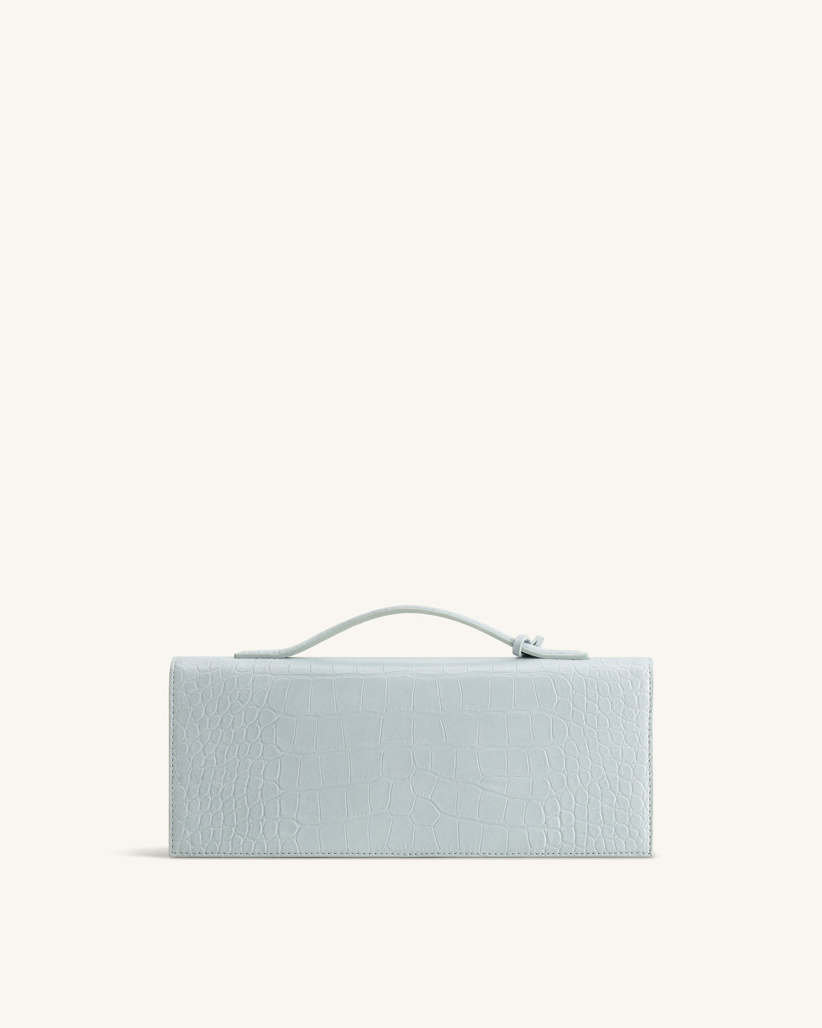 Celeste Envelope Top Handle Bag - Light Blue Croc