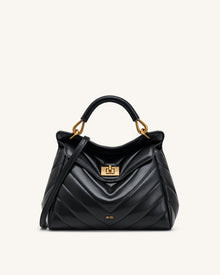 Lucia Classic Top Handle Bag - Jet Black