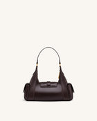 Estelle Pocket Shoulder Bag - Dark Brown