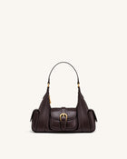 Estelle Pocket Shoulder Bag - Dark Brown