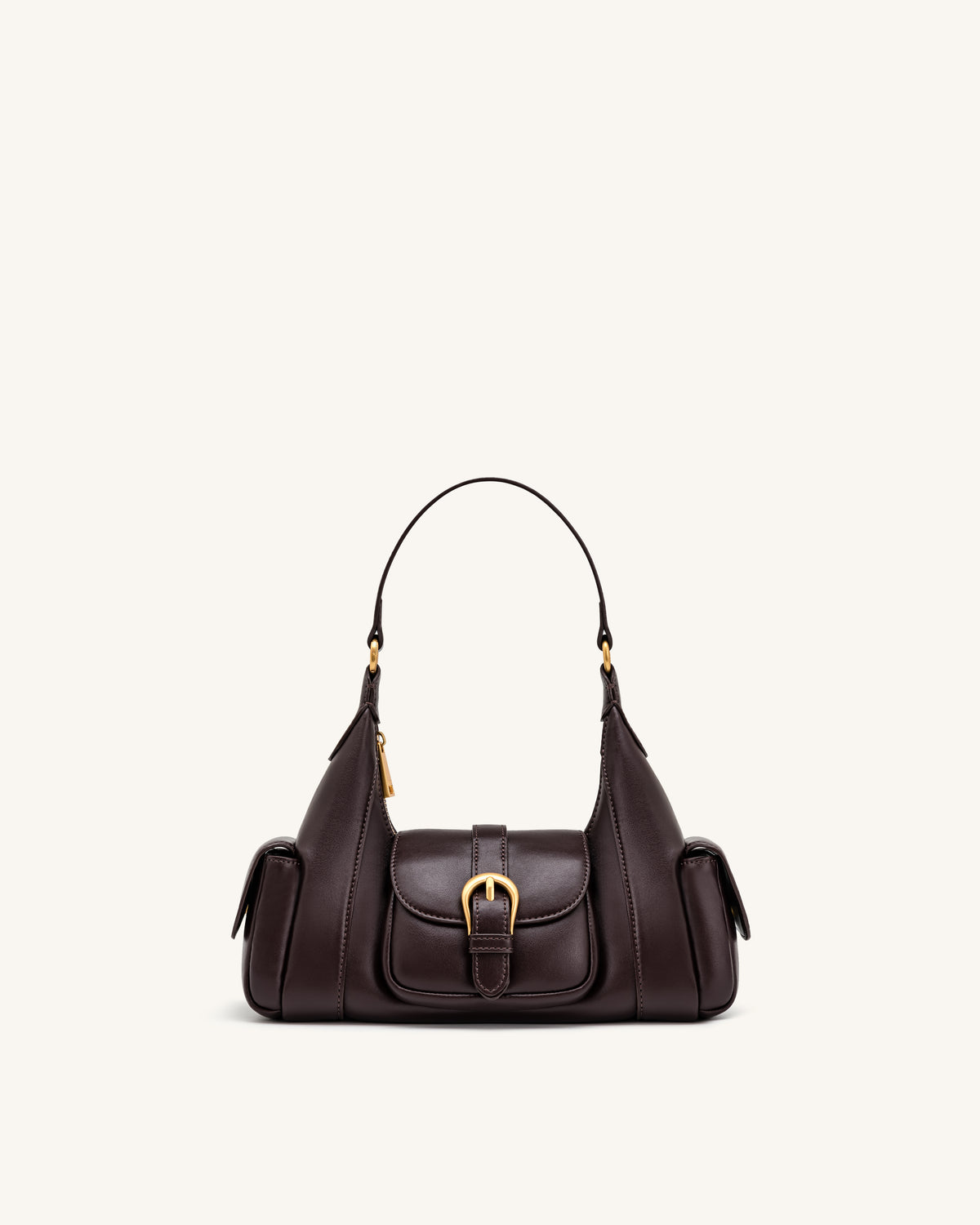 Estelle Pocket Shoulder Bag - Dark Brown