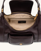 Estelle Pocket Shoulder Bag - Dark Brown