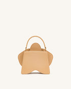Flora Orchid Shaped Top Handle Bag - Champagne