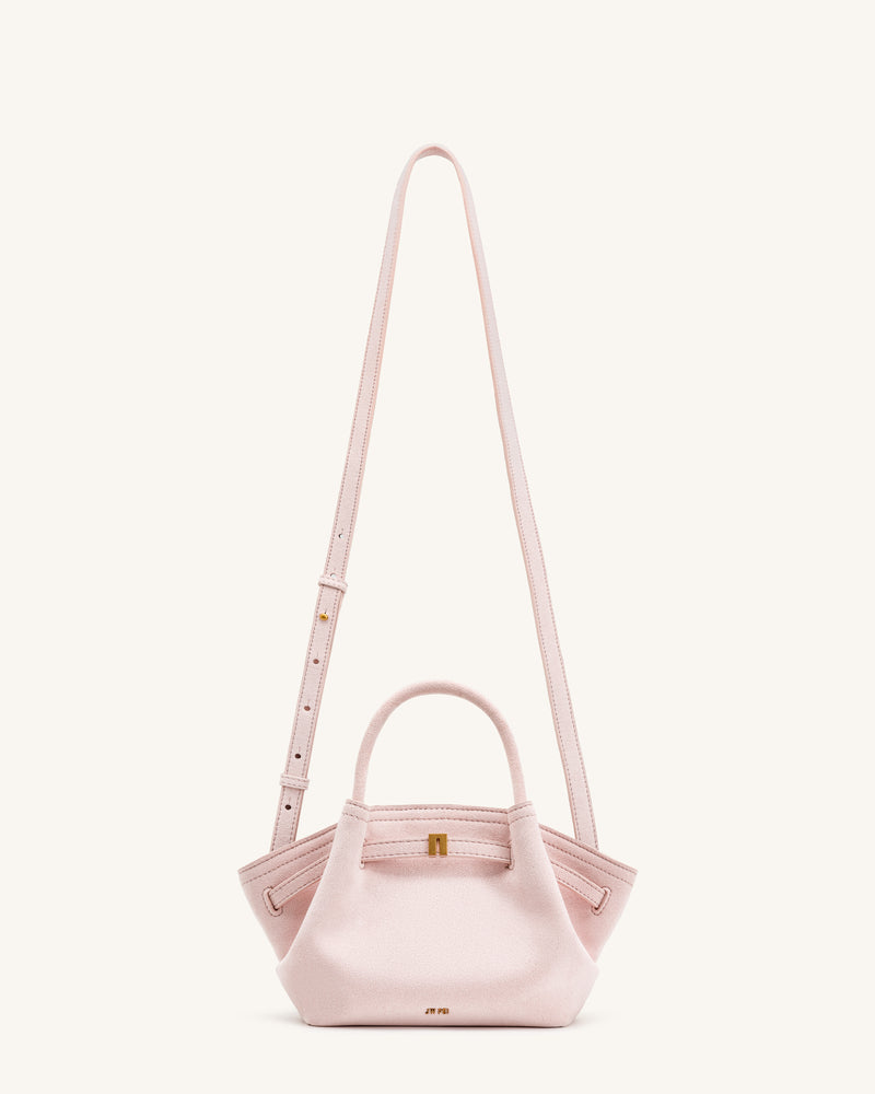 Hana Mini Faux Suede Tote Bag - Pink