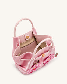 Hana Mini Phalaenopsis Orchid Embroidery Tote Bag - Pink