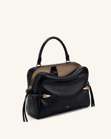 Callie Tusk Detail Shoulder Bag - Black