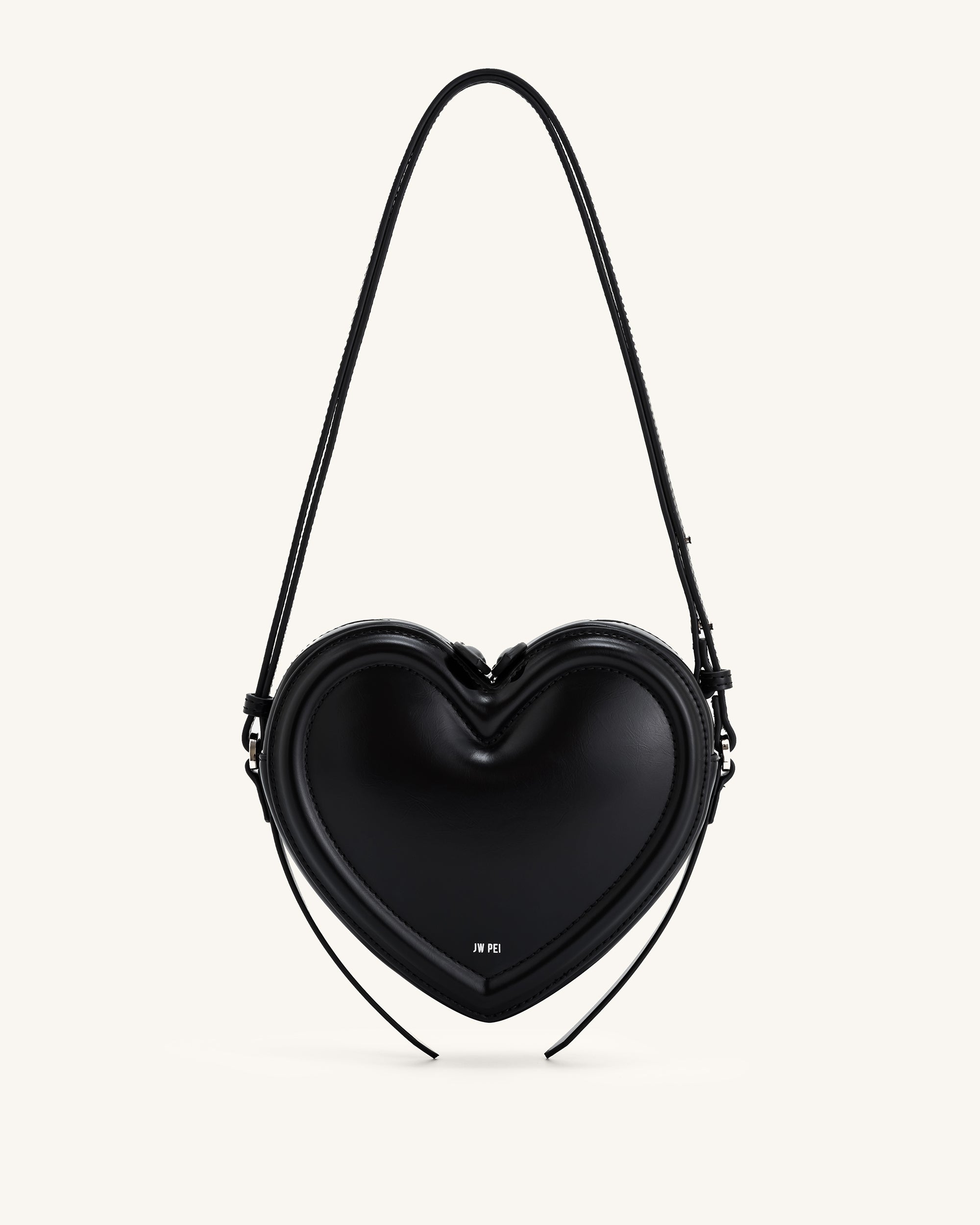 Arlene Heart Shaped Bag - Black