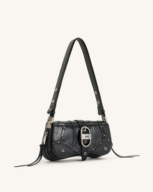 Joy Crushed Shoulder Bag - Black