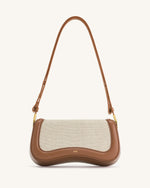 Joy Shoulder Bag - Brown Canvas