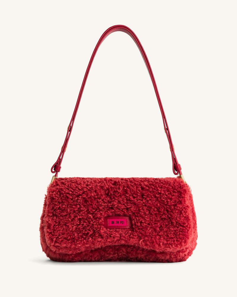 Joy Faux Fur Shoulder Bag - Magenta