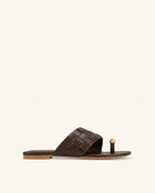 Ava Woven Toe Sandals - Chocolate Brown