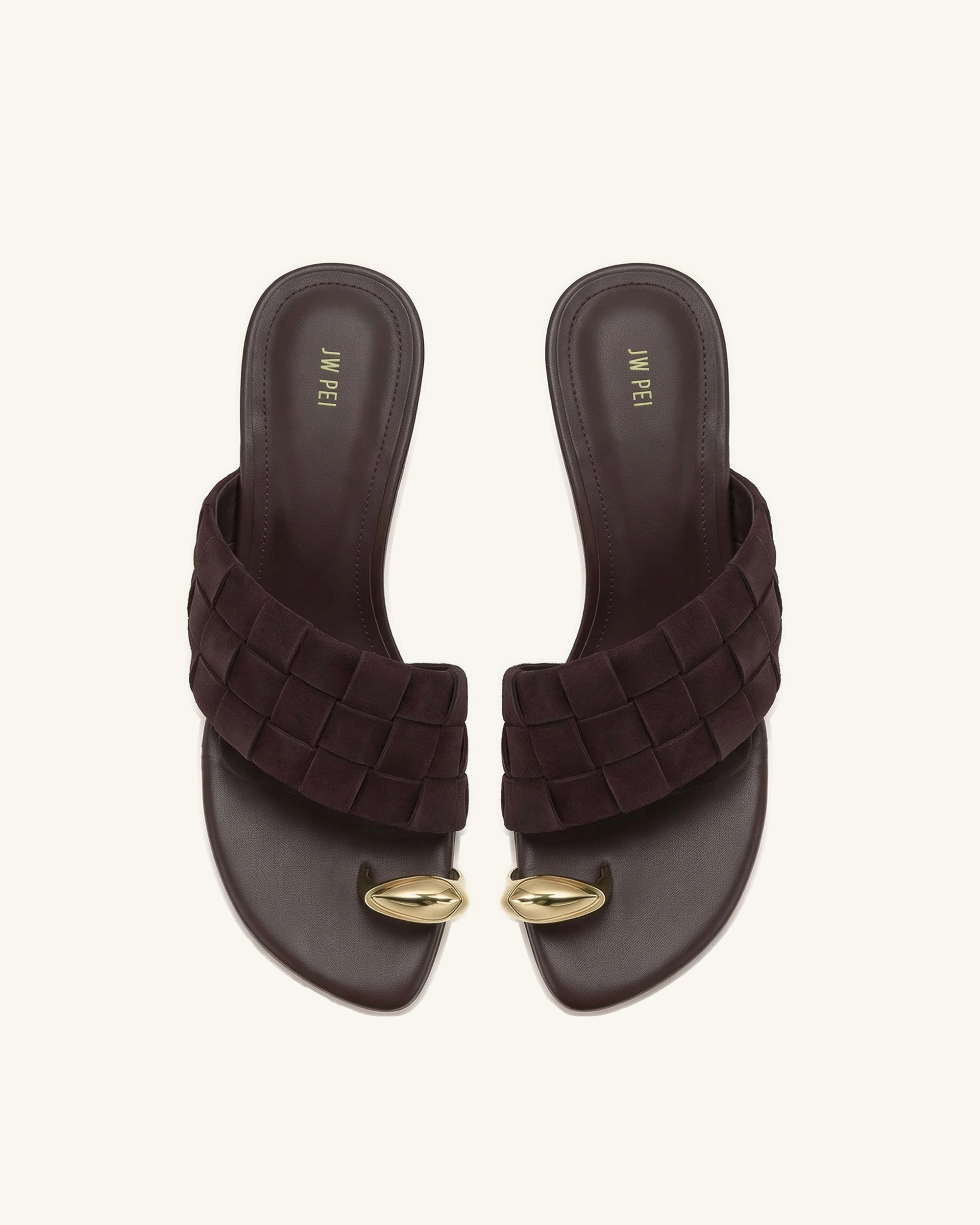 Ava Woven Toe Sandals - Dark Burgundy