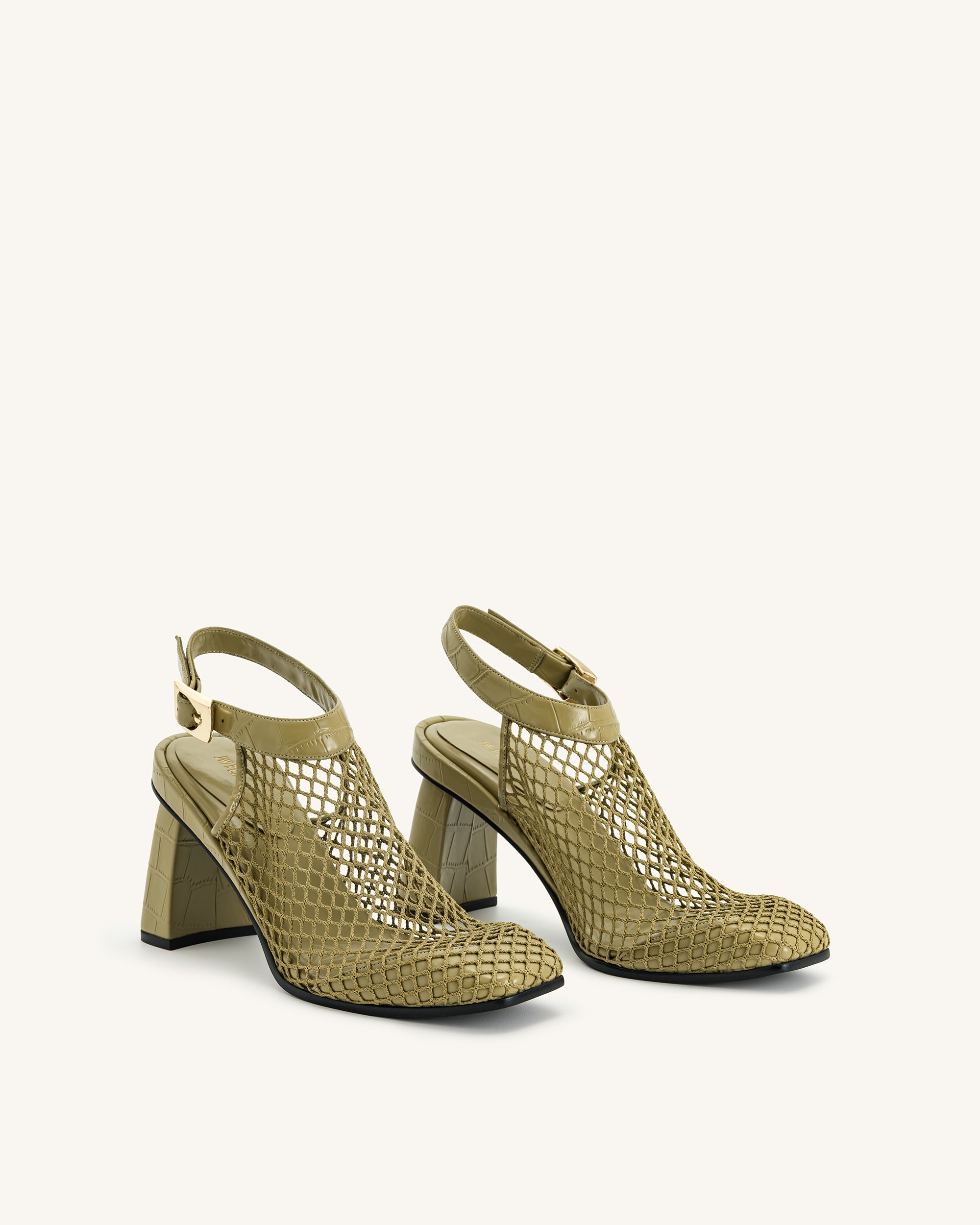 Genesis Heeled Sandals - Olive Green