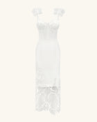 Orchid Embroidered Corset Dress - White