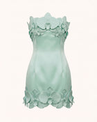 Orchid Trim Strapless Mini Dress - Mint