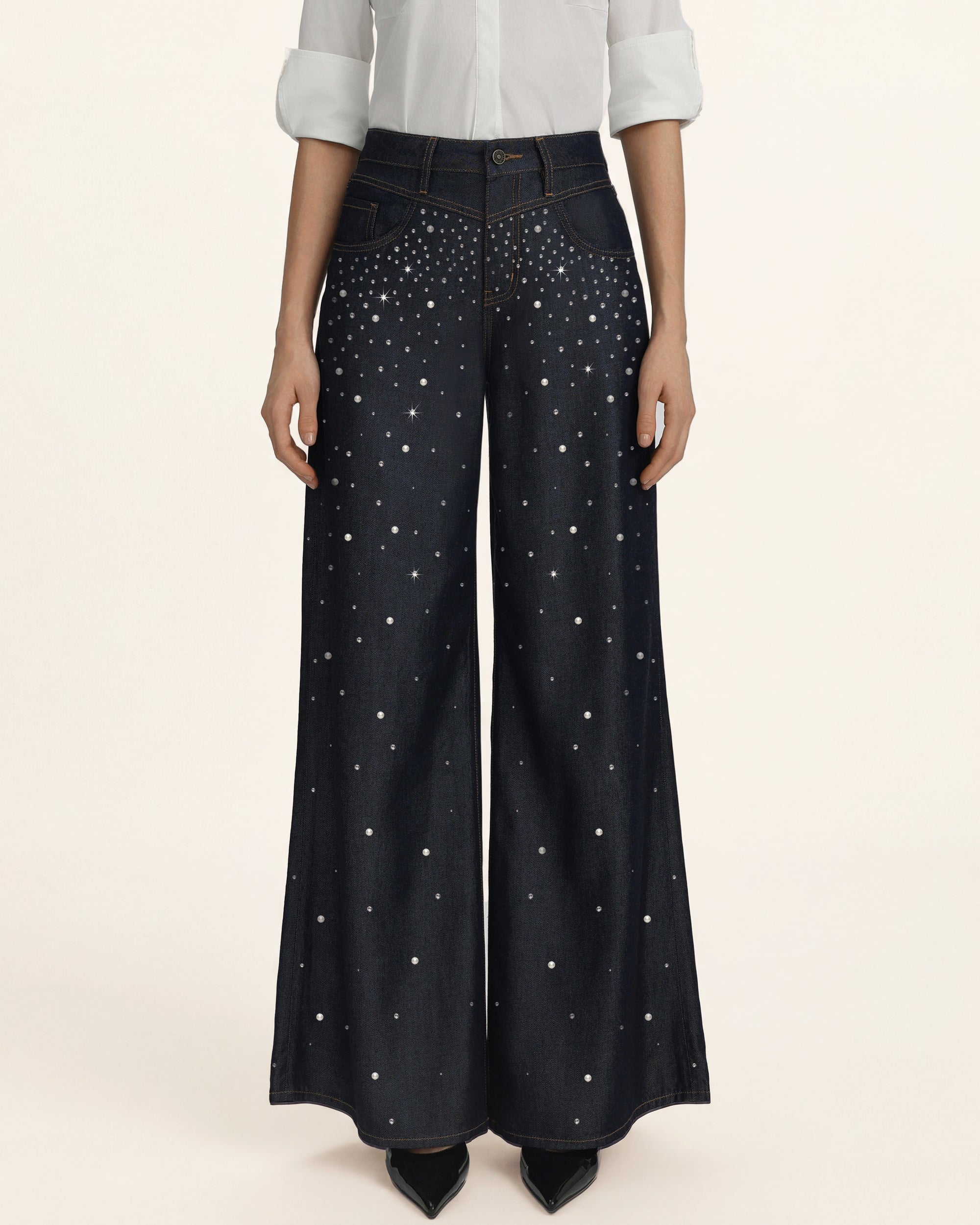 The Pearl Rhinestone Overachiever Jean - Deep Thoughts Only