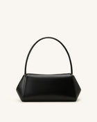 Lucia Turn-Lock Flap Shoulder Bag - Black