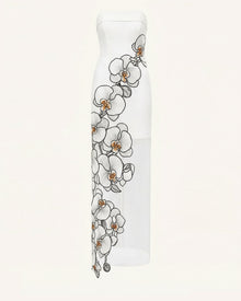 Orchid Embroidered Dress - White