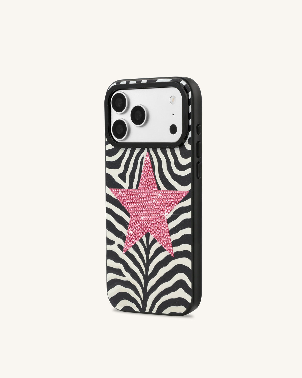 Zebra Star Phone Case - Black