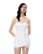 Juniper 3D Floral Mini Suits - White