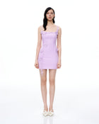 Mirabelle 3D Floral Mini Dress - Purple