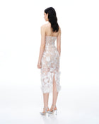Lysandra 3D Floral Embroidered Maxi Dress - White