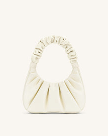 Gabbi Ruched Hobo Handbag - White