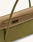 Nova Baguette Style Shoulder Bag - Dark Olive