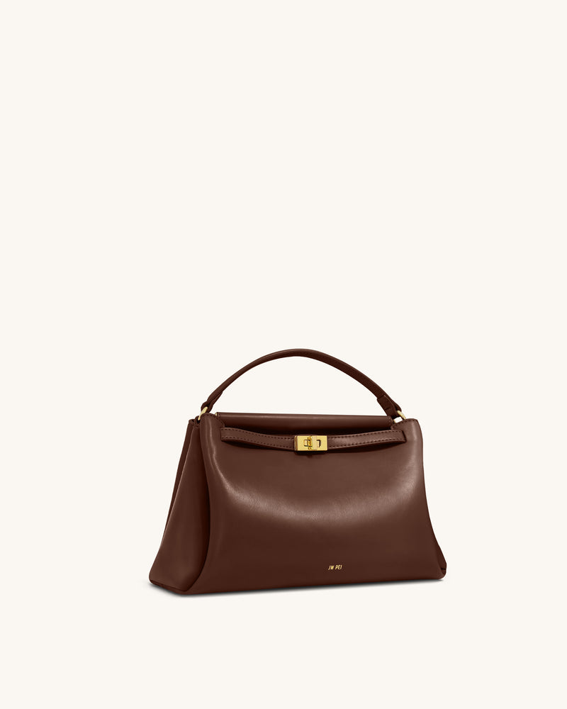 Carmen Top Handle Bag - Reddish Brown