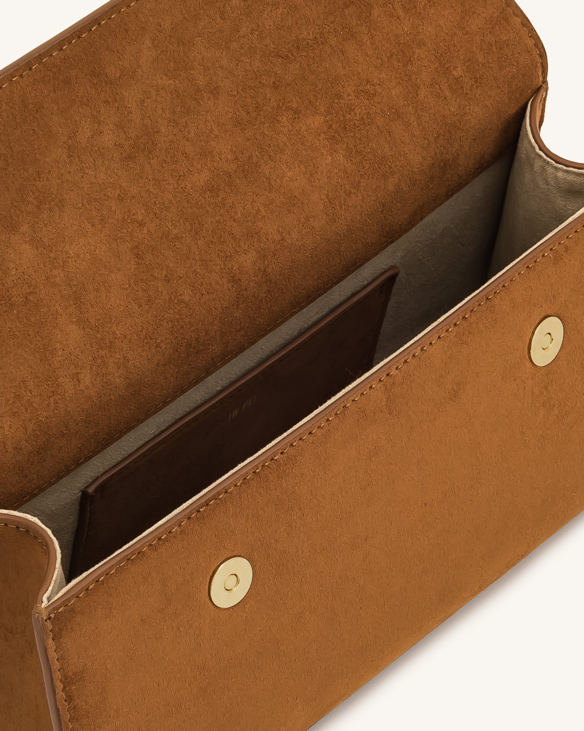 Keyla Faux Suede Top Handle Bag -  Brown