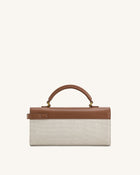 Keyla Top Handbag - Brown Canvas