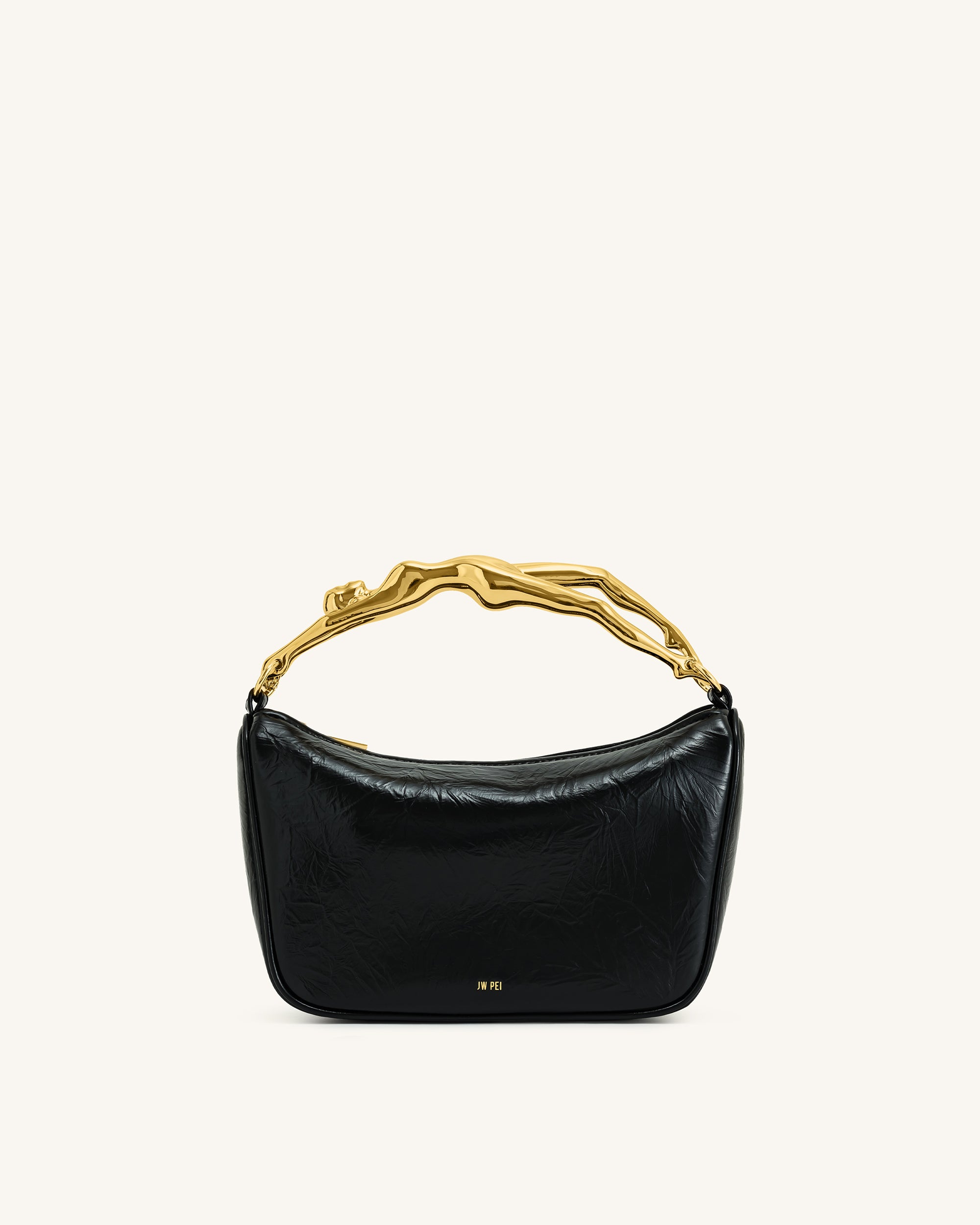 Jenny Human-shaped Handle Handbag - Black