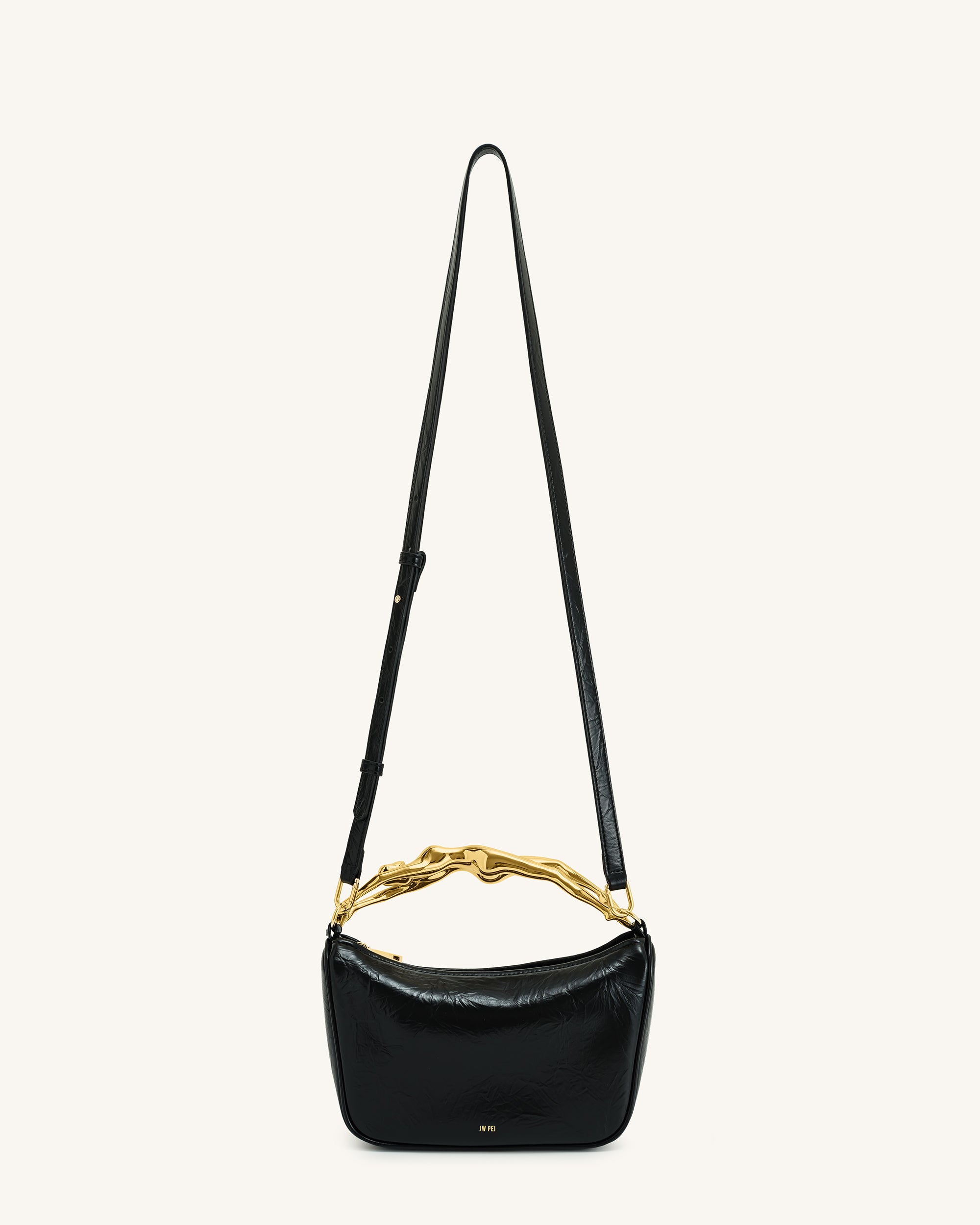 Jenny Human-shaped Handle Handbag - Black