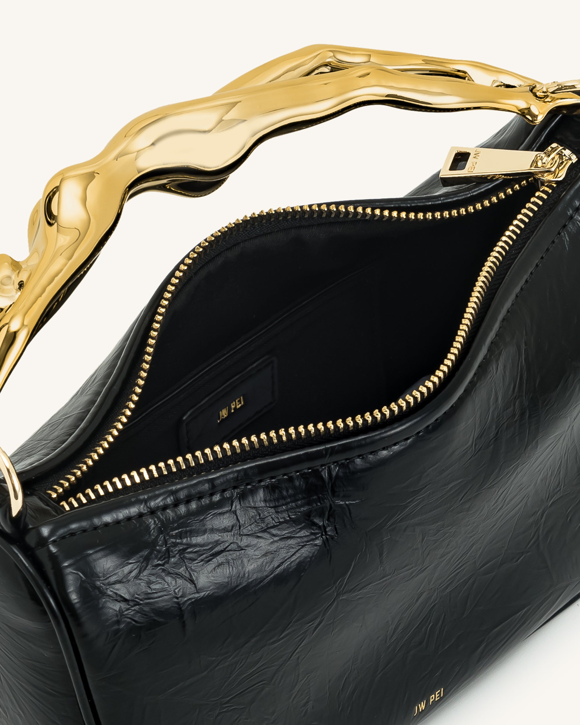 Jenny Human-shaped Handle Handbag - Black