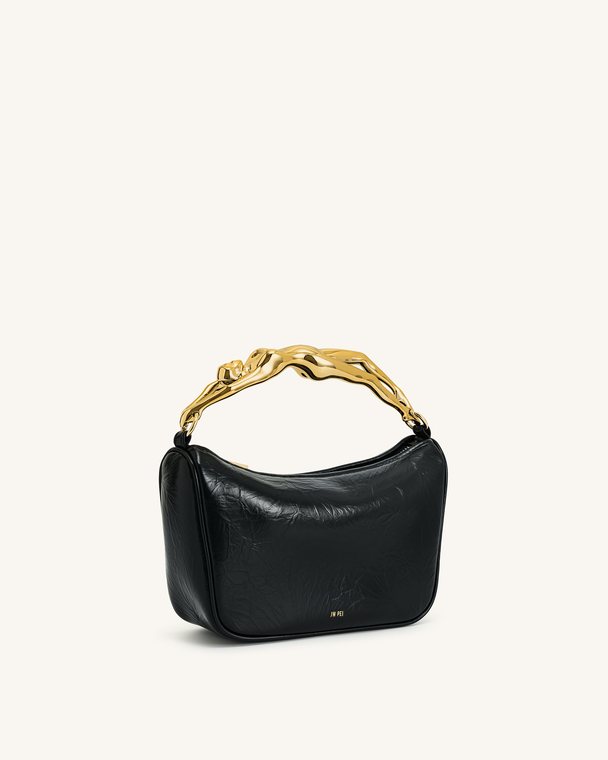 Jenny Human-shaped Handle Handbag - Black