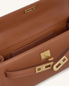 Noor Top Handle Bag - Brown