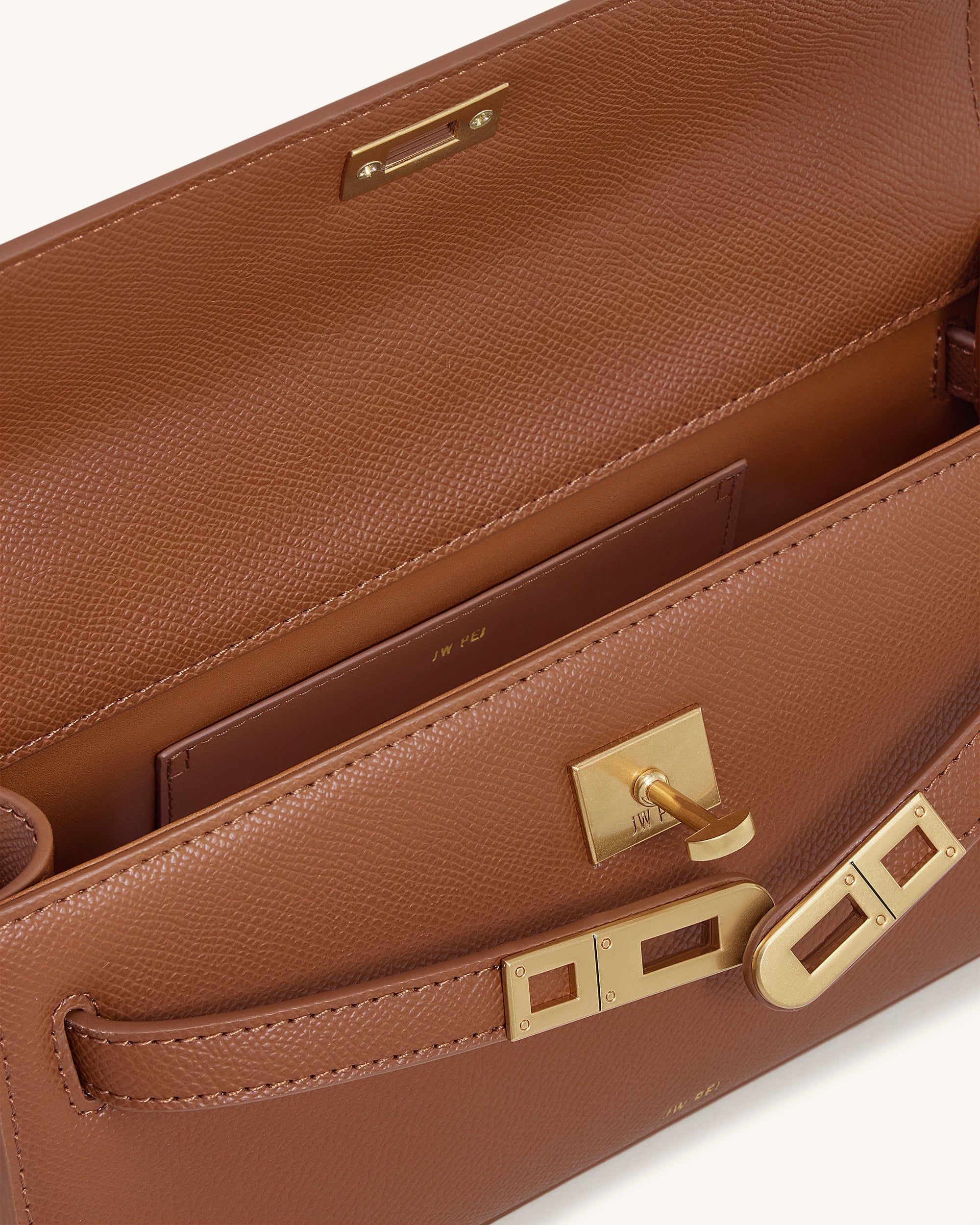 Noor Top Handle Bag - Brown